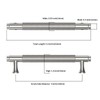 ROMATEE 10Pack Brushed Satin Nickel Cabinet Pull,5 Inch(128mm) Hole Centers