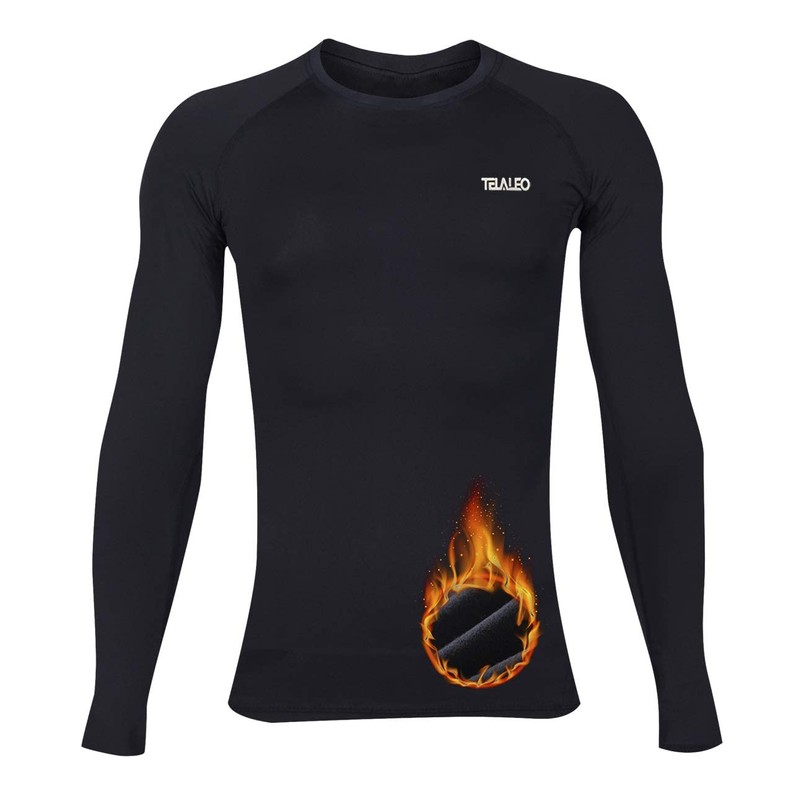 TELALEO Boys' Girls' Long Sleeve Compression Shirts Thermal Fleece Lined