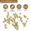 sourcing map 50Pcs M3x4x4.5mm Knurled Insert Nut, Brass Knurled Threaded