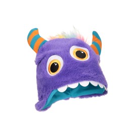 Mountain Warehouse Monster Stripe Kids Hat Purple One Size