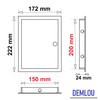 ABS Plastic Access Panel Push to Open - Durable Inspection
