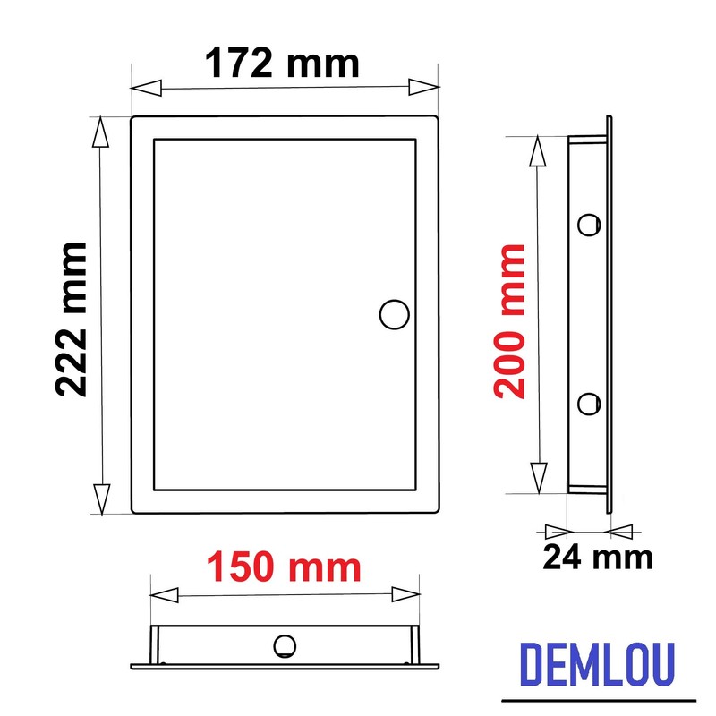 ABS Plastic Access Panel Push to Open - Durable Inspection