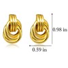 MAQVQLU Chunky Gold Earrings for Women Gold Knot Dangle Earrings