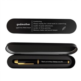 iyaone Godmother Gift for Women - Godmother Pen with Box, Meaningful Thank You Present for Baptism, Mothers Day, Christmas from Goddaughter Godson
