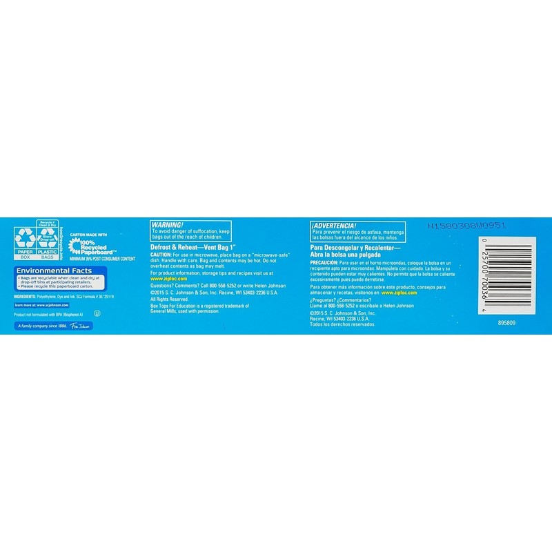 Ziploc All Purpose Marinade Bags-24 Ct