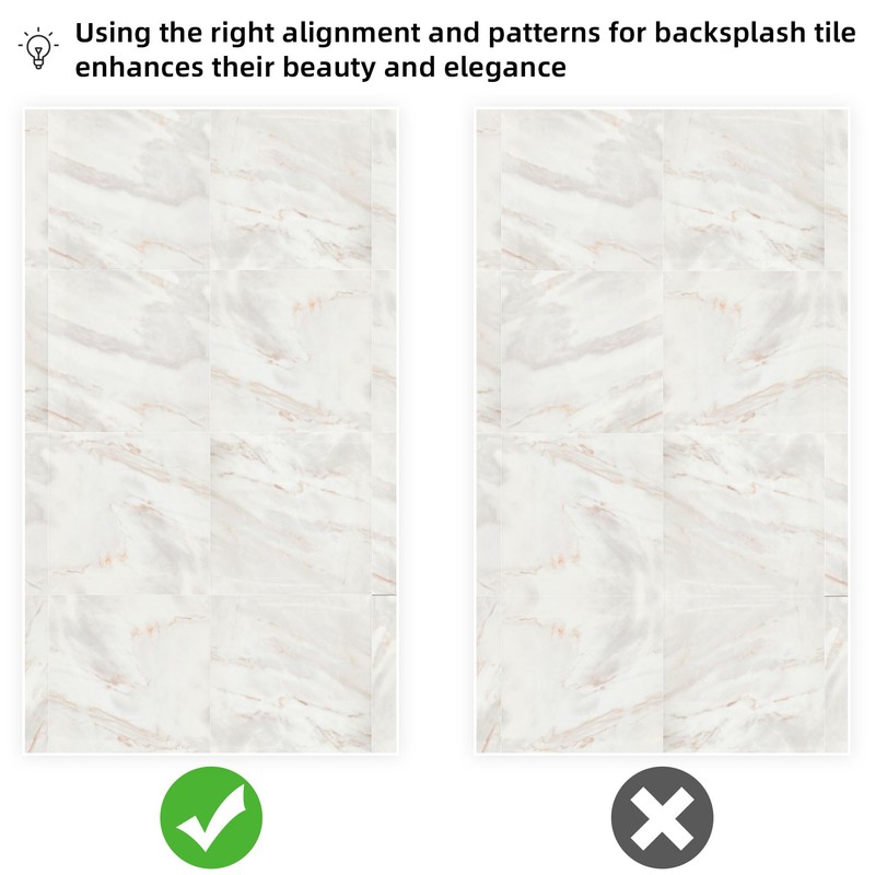 20pcs Peel and Stick Backsplash Tile，12"x12" Self Adhesive Marble Tile