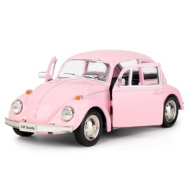 imtfzct 1/36 Volkswagen Beetle 1967 Model Car, Light Metal Children's Toy Car, Model Car with Pull Back Function, Collectible Toy Car, Gift for Children (Pink)
