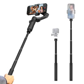 AOCHUAN Gimbal Extension Rod, 29" Extension Pole for DSLR Cameras, Adjustable Selfie Stick with 1/4 Screw Interface, Compatible with a Range of Handheld Gimbal and Other Universal Interface Devices