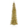 Vickerman 7.5' x 32" Champagne Pencil Artificial Unlit Christmas Tree.