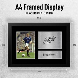 HWC Trading A4 FR Jorg Albertz Rangers Gifts Printed Signed Autograph Picture for Fans and Supporters - A4 Framed