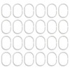 Armo® 24 x Plastic C Shaped Shower Curtain Hooks White