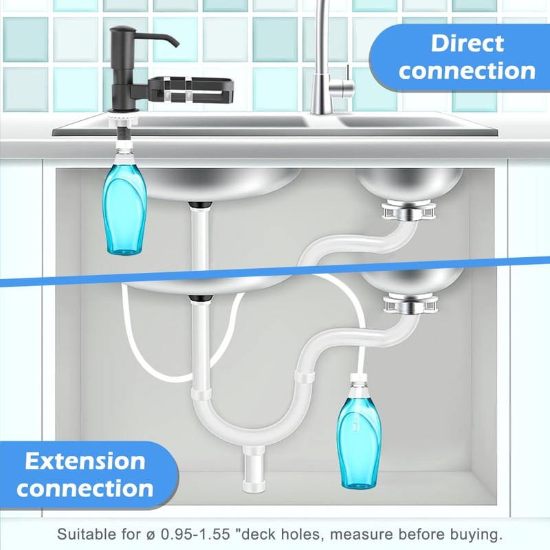 Soap Dispenser for Kitchen Sink, Built in Kichen Sink Soap
