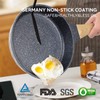 YIIFEEO Frying Pans Nonstick, Induction Frying Pan Set Granite Skillet