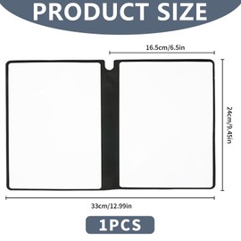 HEOUCH Small Whiteboard, No Magnet, Wipe Clean, Mini Whiteboard, Portable Notebook, Double-Sided Writing, with Markers and Whiteboard Cloth, for Home, Office, School