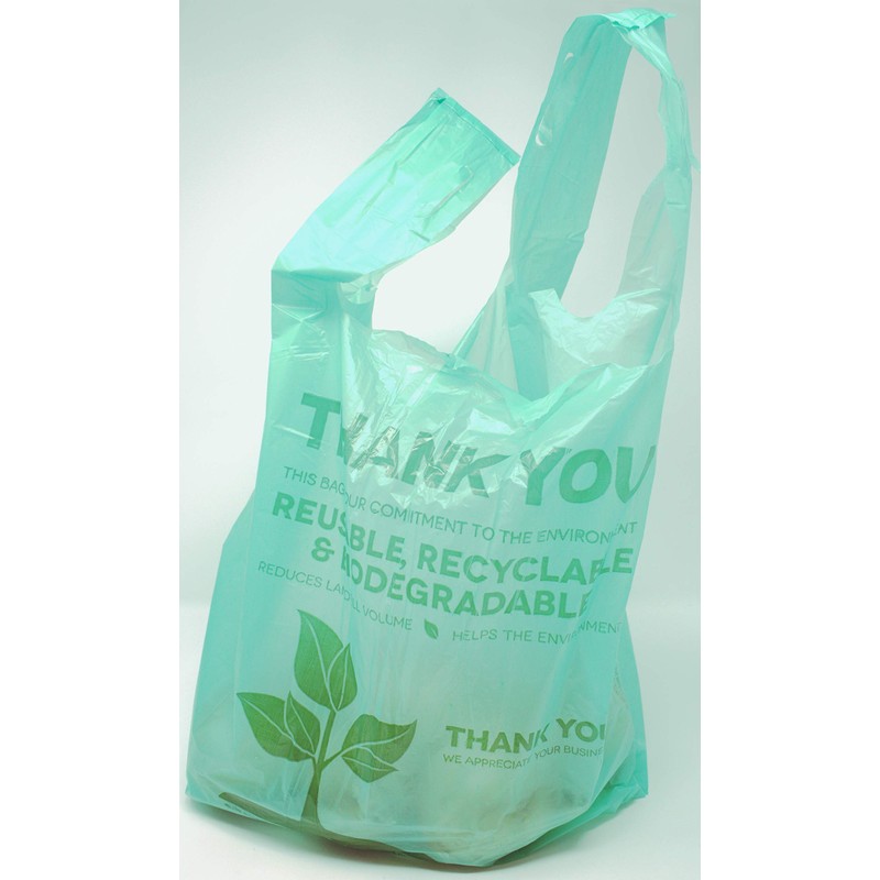 Biodegradable Plastic T Shirt Bags Thank you - 500/Pack