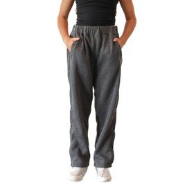 Funny Guy Mugs Retro Tearaway Sweatpants - Premium Breakaway Pants (Charcoal, Youth Medium)