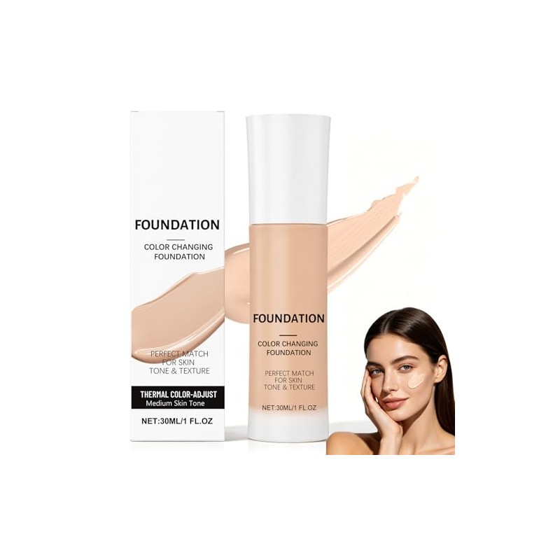 Base de Maquillaje, SPF 50, Base de maquillaje cobertura edificable,