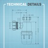 CranPlas | 32mm Sink Trap | Effortless Installation | Universal