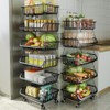 CarolynDesign Kitchen Storage Baskets Black Iron Wire Storage Bins with