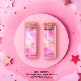 Scorpio 18k Gold Constellation Zodiac Star Necklace Gift Set, Birthday Astrology Gifts for Women, Teens, Birth Flower Gift for Her