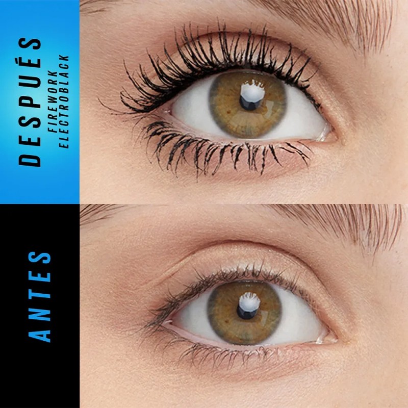 Mascará Pestañas Waterproof Maybelline Lash Sensational Firework Electro Black Wtp