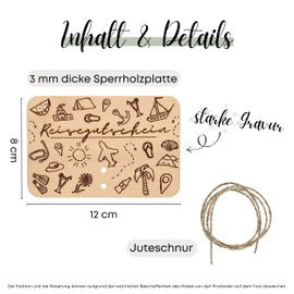 ZUKLA Small Packaging for Money Gift Travel 12 x 8 cm – Gifts for Travellers – An Original Idea to Give Money – Travel Voucher Gift Packaging