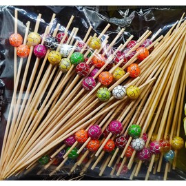 AILEXI Cocktail Sticks 100 Counts Wooden Toothpicks Party Supplies Frill Finger Food Fruits Sandwich Nibbles - Multicolor Football