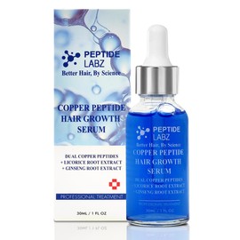 Copper Peptide Hair Serum with Copper Tripeptide-1 – Dual Peptide Scalp Treatment plus Licorice Root Extract