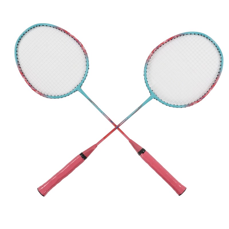 Badminton Racket Lightweight Portable Iron Alloy Frame Double Badminton Racquets
