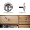 10 x Silver Tone 30mm Rhinestone Drawer Knobs for Cupboard