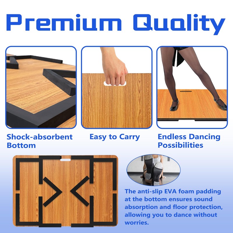 koretech Tap Dance Floor, Portable Dance Floor, Professional Tap Board