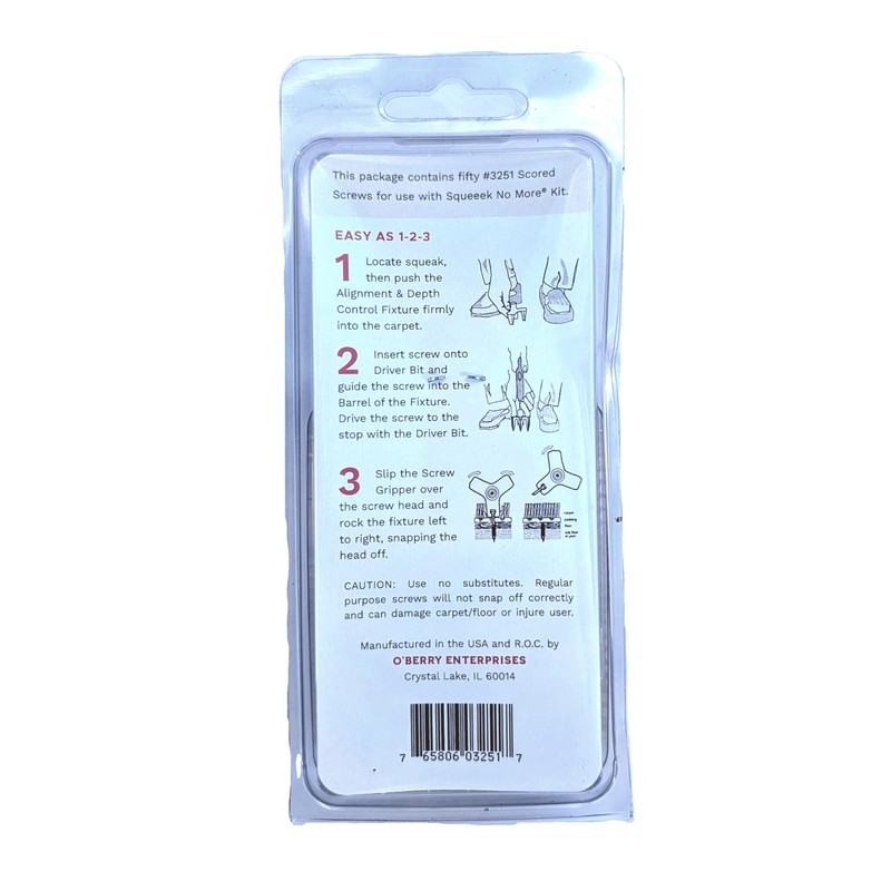 O'BERRY Enterprises 3251 Squeak Replacement Screw (50 Count)