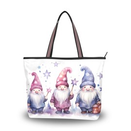 KFBE Women Tote Bags Cute Gnome Dwarfs Christmas Top Handle Satchel Handbags Shoulder Bag for Shopping L 20848256