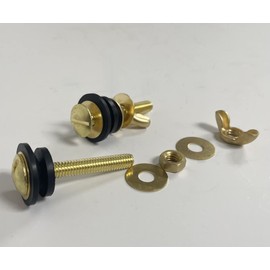 Toilet to Tank Brass Bolts & Nuts 2-Pack by NuFlush