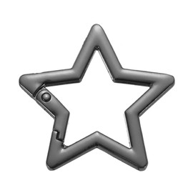 Zenarao Star Carabiner, Star Shaped Stainless Steel Keychain Clip, Carabiner Snap Hook Holder, Hook Clip Key Holder Carabiner (Gun color)