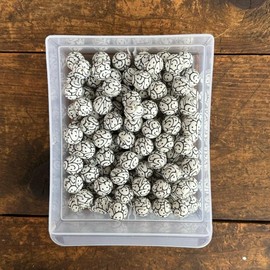 15mm Printed Silicone Beads - 10pc:_Smiley