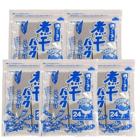 Boiled Soup Pack, 8.5 oz (240 g) (0.4 oz (10 g) x 24 Bags x 5 Bags Morita Bonito