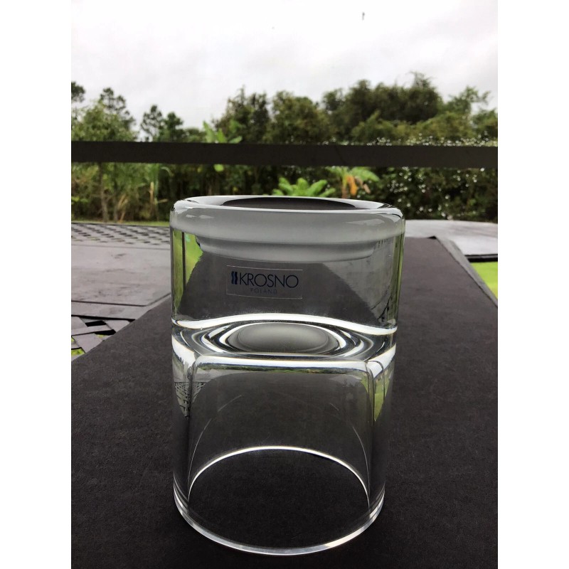 Crate & Barrel Krosno Poland Rise Tealight Glass Candle Holder