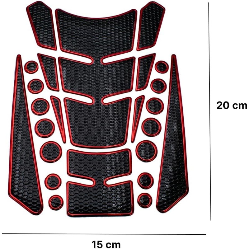 VMINGO Calcomania Moto Fishbone Engomado Tanque Sticker con Relieve Gasolina