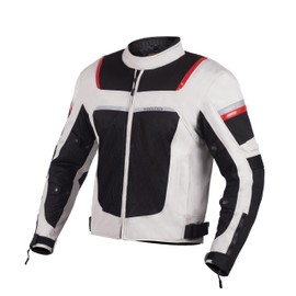 WICKED STOCK Mesh Armored Motorcycle Jacket Men - CE Level 2 Reflective Enduro Jacket - Mens Motorcycle Jacket with Adjustable Biceps & Forearms - Biker Jacket Men with Zipper for Pants Integration