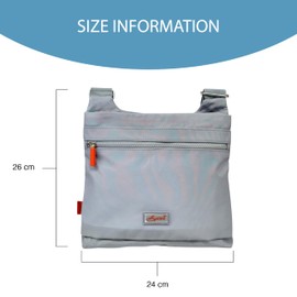 Spirit - Medium Size Lansdown Waterproof Cross Body Bag - Lightweight and Eco Friendly Travel Bag with Multiple Sections and an Adjustable Strap - Travelling Essentials - 26 x 4 x 24 cm