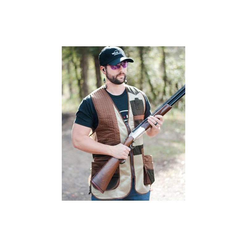 Wild Hare Shooting Gear Heatwave Mesh Vest, Forest Green/Brown (Medium,