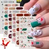 6Pcs Christmas Gel Nail Stickers Glitter Snowflake Nail Polish Strips