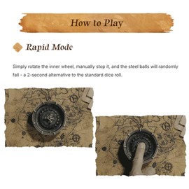 Random King Dice Spinner Dice Metal DND Dice Set 7-in-2 Dual-Spin Wheels Dice Set Unique Dice Pocket D20 Fidget Dice for Dungeons and Dragons DND Gifts- Dice King