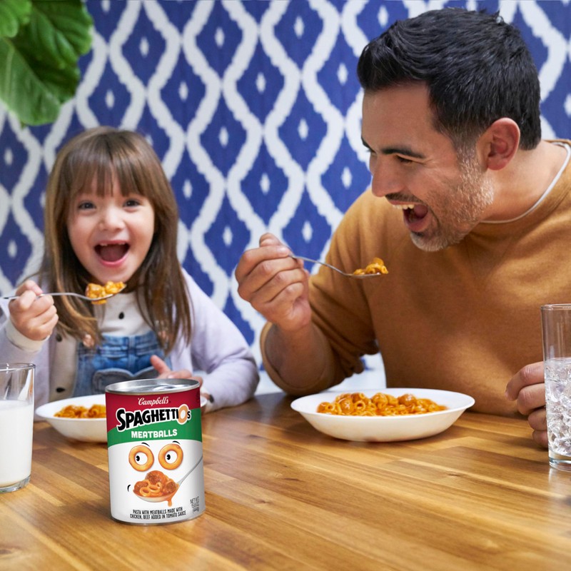 SpaghettiOs Canned Pasta with Meatballs, Healthy Snack for Kids and