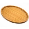 Bamber Large Size Bamboo Serving Tray, Oval, 15.5 x 11.8