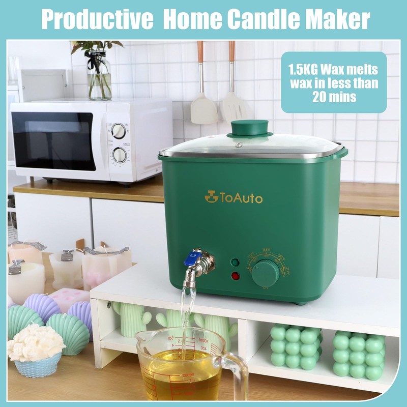 TOAUTO 8Lbs Green Wax Melter for Candle Making - DIY