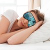 Turquoise and Grey Sleeping Eye Mask Abstract Art Painting Eye