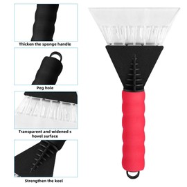 2PCS Heavy Duty Ice Scraper for Fridge Freezers Extra Strong Removal Tool for Stubborn Ice and Frost