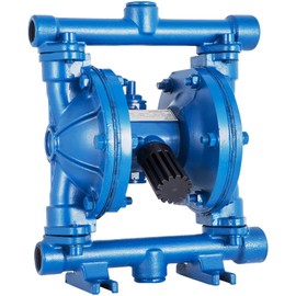 VEVOR Air-Operated Double Diaphragm Pump, 1/2 in Inlet & Outlet, Cast Iron Body, 8.8 GPM & Max 120PSI, Nitrile Diaphragm Pneumatic Transfer Pump for Petroleum, Diesel, Oil & Low Viscosity Fluids